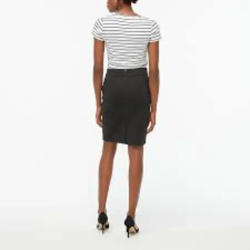 J. Crew Dark Brown Pencil Skirt w/ Pockets Like New Size 2